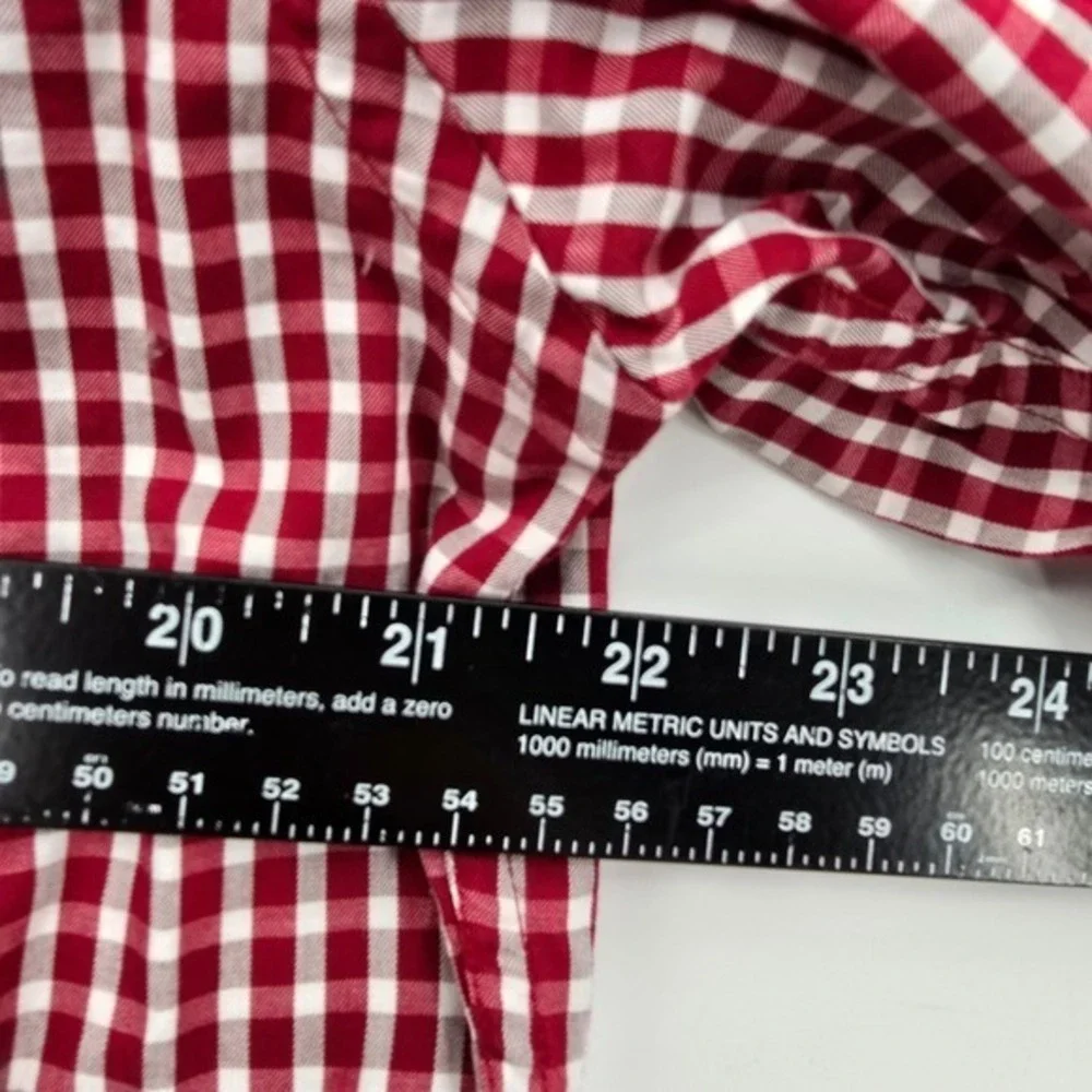 Banana Republic Slim Fit Button Down Shirt Gingham Check Long‎ Sleeve L
